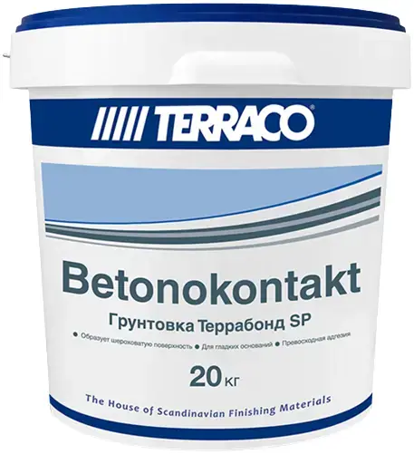 Terraco Бетон-контакт грунтовка адгезионная для слабо впитывающих оснований (20 кг) розовая