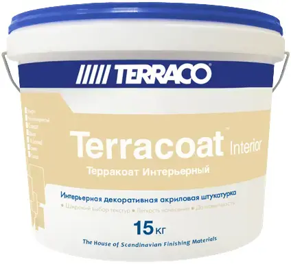 Terraco Terracoat XL Interior штукатурка интерьерная декоративная акриловая (15 кг) бесцветная (1.5 мм)