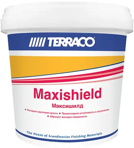 Terraco Maxishield краска акриловая для фасадных работ (500 мл) белая
