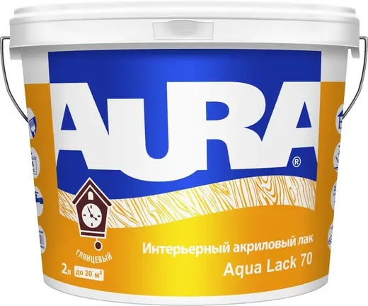Аура Aqua Lack 70 лак интерьерный акриловый (2 л)