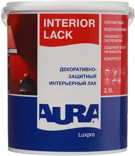 Аура Luxpro Interior Lack лак декоративно-защитный интерьерный (2.5 л)