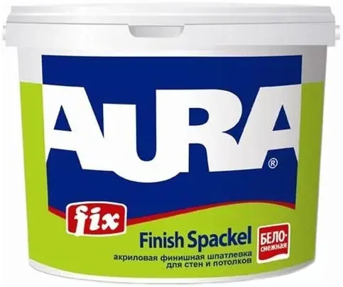 Аура Fix Finish Spackel шпатлевка для стен и потолков акриловая финишная (16 кг)