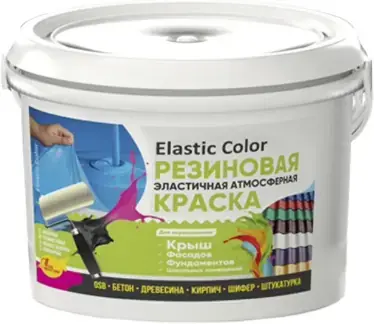 Elastic Color Резиновая краска эластичная атмосферная (2.4 кг) белая
