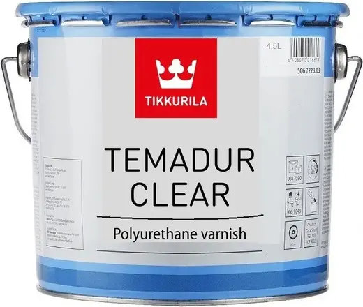 Тиккурила Temadur Clear 2-комп высокоглянцевый полиуретановый лак (4.5 л)