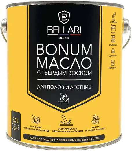 Bellari Bonum масло для пола и лестниц с твердым воском (2.7 л) BL-0047