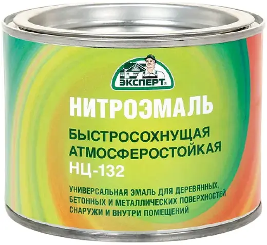 Эксперт НЦ-132 М Быстросохнущая нитроэмаль атмосферостойкая (400 г) коричневая глянцевая до –30°С