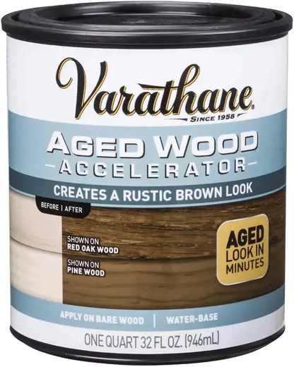 Rust-Oleum Varathane Weathered Wood Accelerator состав для искусственного состаривания древесины (946 мл) античный коричневый