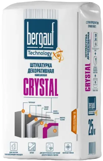 Bergauf Crystal штукатурка декоративная камешковая (25 кг 2 мм)
