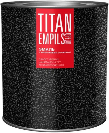 Ореол Titan эмаль с молотковым эффектом алкидно-стирольная (2.5 кг) черная