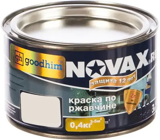 Goodhim Novax грунт-эмаль по ржавчине 3 в 1 (400 г) серая RAL 7040 матовая