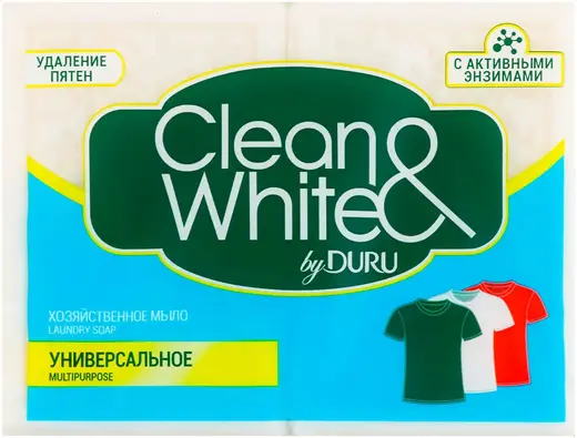 Duru Clean & White Универсальное мыло хозяйственное (1 блок) 1 упаковка 0.24