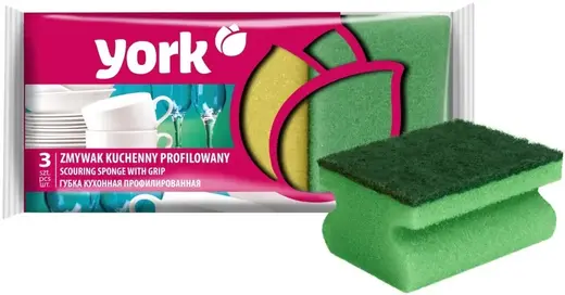 York Profi губки для посуды (набор 3 губки)