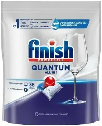 Finish Powerball Quantum All in One таблетки для мытья посуды в посудомоечной машине (36 таблеток)