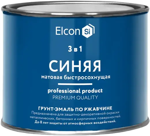 Elcon грунт-эмаль по ржавчине 3 в 1 (400 г) синяя RAL 5005