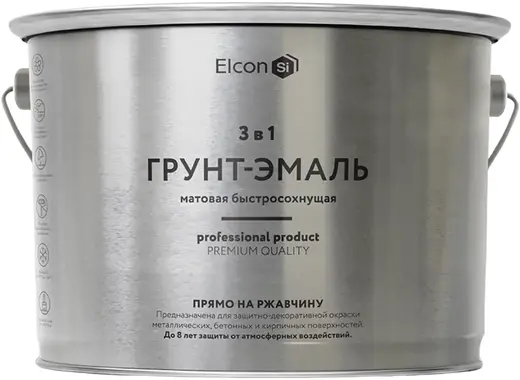 Elcon грунт-эмаль по ржавчине 3 в 1 (2 кг) белая RAL 9003