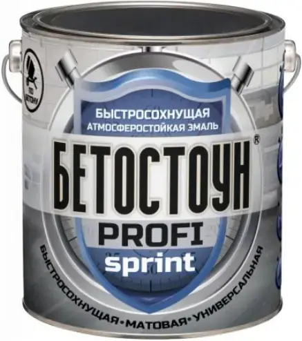 Краско Бетостоун Profi Sprint быстросохнущая атмосферостойкая эмаль по бетону (3 кг) серая