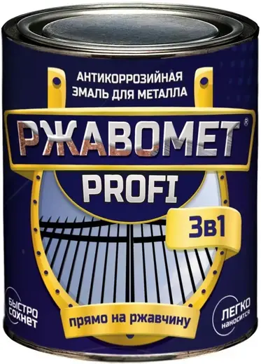 Краско Ржавомет Profi антикоррозийная эмаль для металла 3 в 1 (900 г) горечавково-синяя