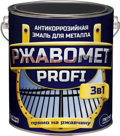 Краско Ржавомет Profi антикоррозийная эмаль для металла 3 в 1 (3 кг) белая