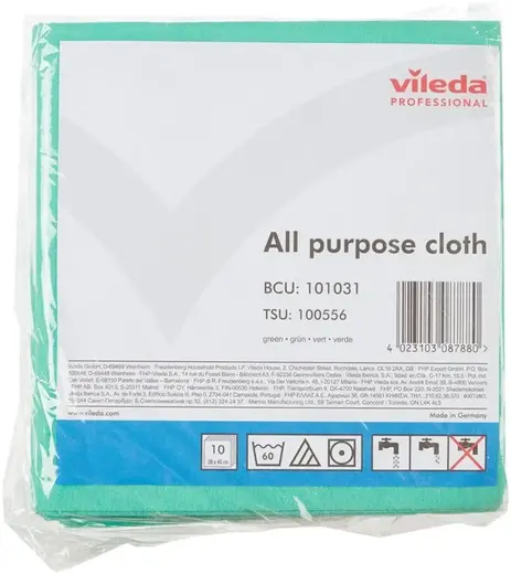 Vileda Professional All Purpose Cloth салфетка универсальная вискозная (10 салфеток)