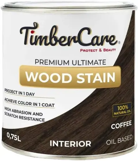 Timbercare Wood Stain тонирующее масло высокой прочности для дерева (750 мл ) кофе