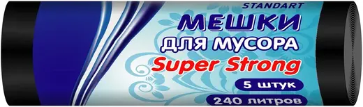 Хоумстар Standart Super Strong мешки для мусора (5 пакетов) 240 л