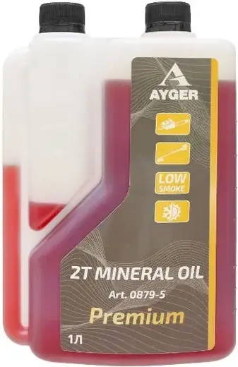 Ayger 2T Mineral Oil масло минеральное для двухтактных двигателей (1 л с дозатором)
