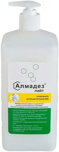 Алмадез Лайт крем-мыло антибактериальное с пролонгированным эффектом (1 л с дозатором)