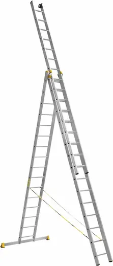 Алюмет P3 лестница алюминиевая трехсекционная профессиональная (11.93 м /3 * 16 ст)