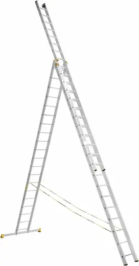 Алюмет P3 лестница алюминиевая трехсекционная профессиональная (15.29 м /3 * 20 ст)