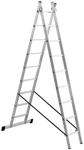 Бибер лестница универсальная трехсекционная (5.49 м /3 * 9 ст)