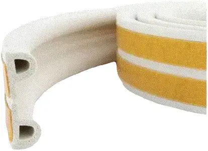 Sila Home уплотнитель самоклеящийся для оконных рам и дверных блоков (9*12 м/4 мм) Е-профиль белый