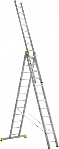 Алюмет P3 лестница алюминиевая трехсекционная профессиональная (8.57 м /3 * 12 ст)