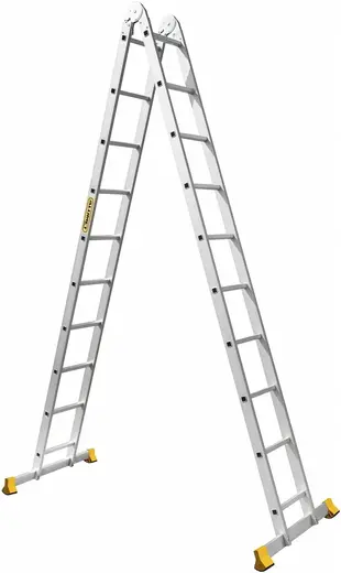 Алюмет T2 лестница алюминиевая шарнирная универсальная (5.78 м /2 * 10 ст)