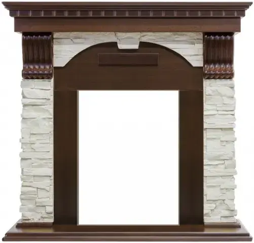 Royal Flame Dublin портал каменный угловой арочный сланец белый