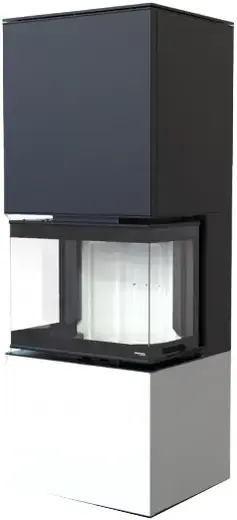 Defro Home Intra XSM C Ver Compact 1 печь-камин П-образная (8000 Вт облицовка белая сталь)
