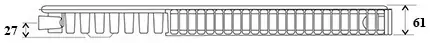 Керми FTV радиатор стальной панельный 11 1 секция (700*500 мм)