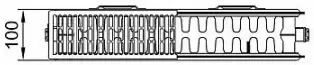 Керми FTV радиатор стальной панельный 22 1 секция (1100*300 мм)
