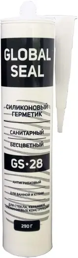 Global Seal GS 28 герметик силиконовый санитарный (290 г) бесцветный