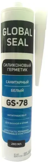 Global Seal GS 78 герметик силиконовый санитарный (280 мл) белый