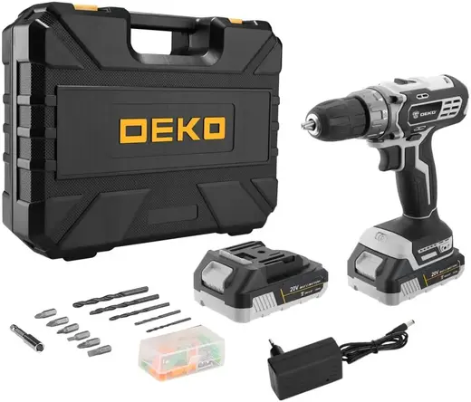 Deko DKCD20 Black Edition Set 3 дрель-шуруповерт аккумуляторная (20 В)