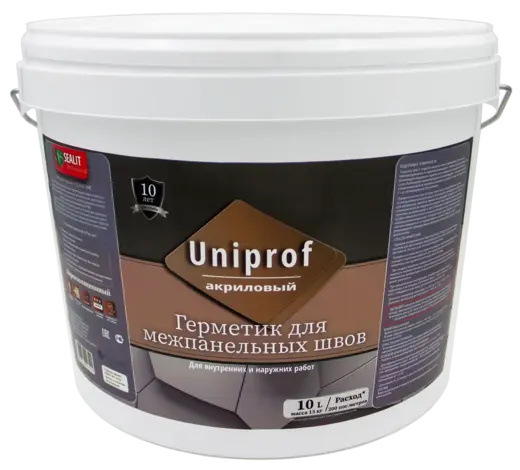 Sealit Professional Uniprof герметик акриловый для межпанельных швов высокоэластичный (10 л) серый