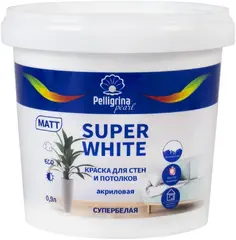 Pelligrina Pearl Super White краска интерьерная для стен и потолков акриловая супербелая