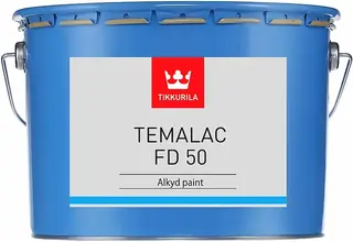 Тиккурила Temalac FD 50 быстровысыхающая алкидная покрывная краска полуглянцевая