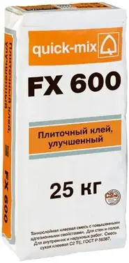 Quick-Mix FX 600 плиточный клей улучшенный